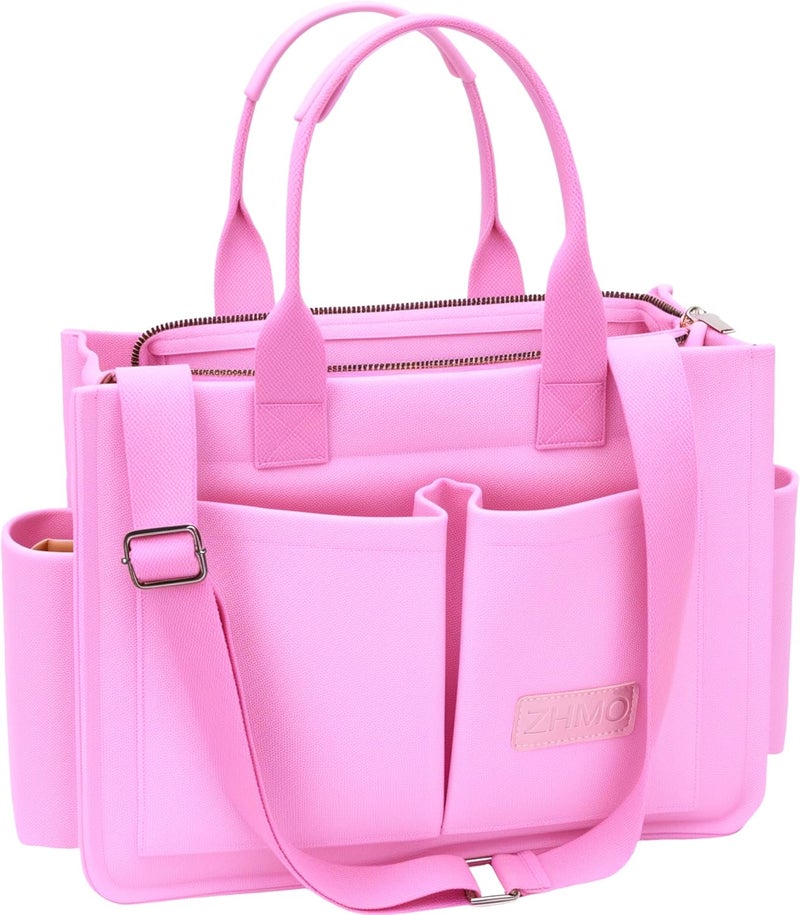 ZHMO Canvas Tote Bag for Women,Women's Bags Crossbody Bags Work Laptop Tote Bag Large Handbags Purse for Travel Nurse Teacher - Image 1
